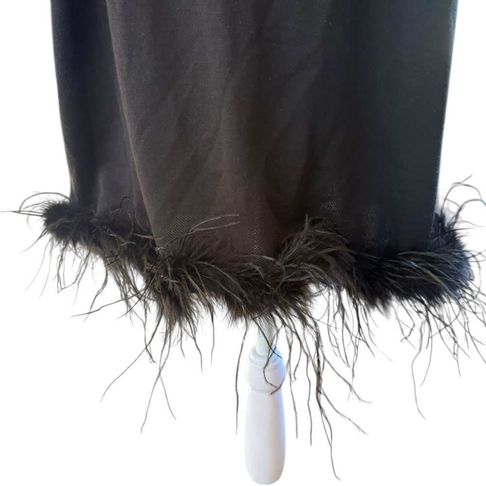 Women’s Fashion Nova Piper Feather Mini black dress NWT Size XL - Picture 5 of 14
